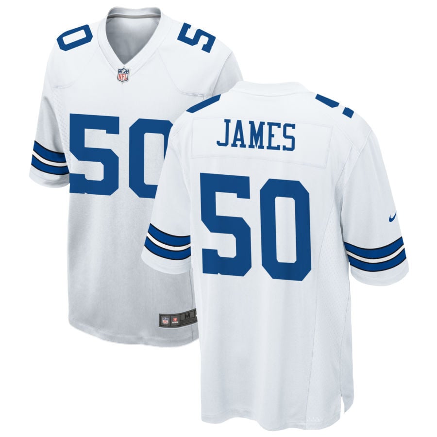 Shemar James Dallas Cowboys 2025 Game Jersey - White