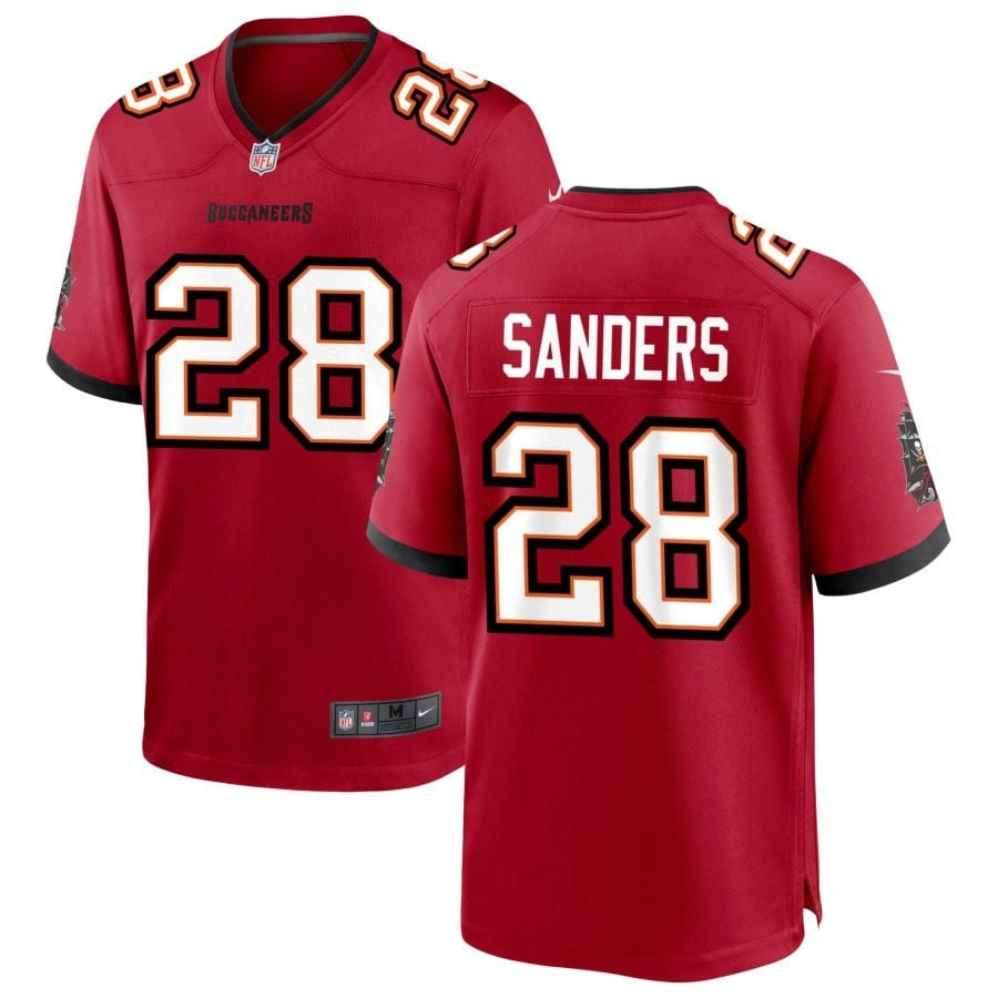 Shilo Sanders Tampa Bay Buccaneers 2025 Team Game Jersey - Red