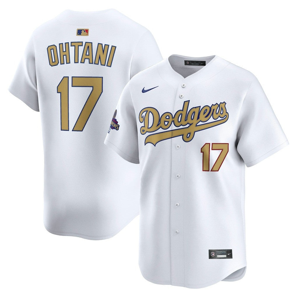 Shohei Ohtani Los Angeles Dodgers 2025 Gold Collection Limited Jersey - White