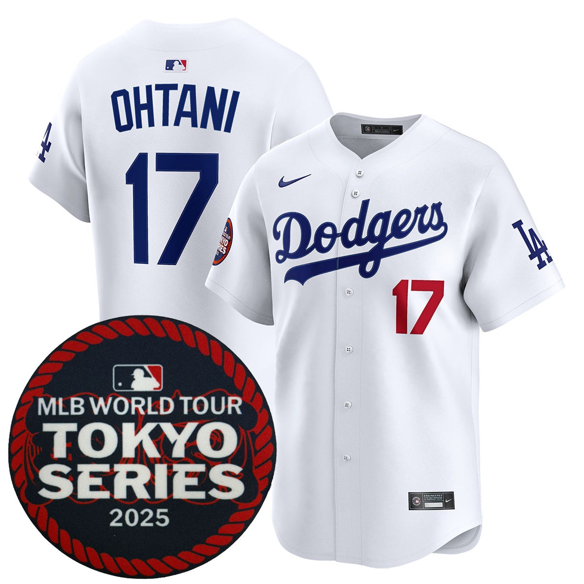 Shohei Ohtani Los Angeles Dodgers 2025 Home Tokyo Series Jersey - White