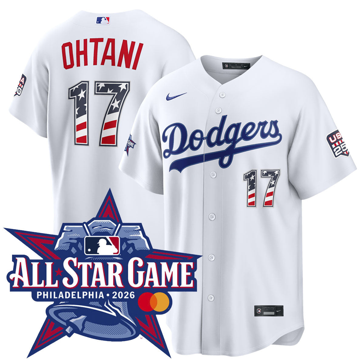 Shohei Ohtani Los Angeles Dodgers 2026 All-Star Edition Stars & Stripes Home Jersey