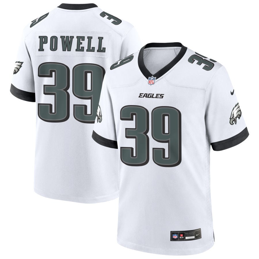 ShunDerrick Powell Philadelphia Eagles 2025 Game Jersey - White
