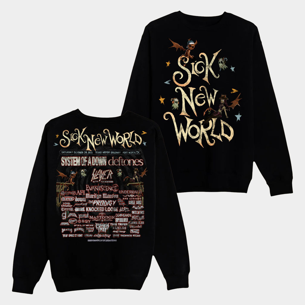 Sick New World Merch 2026 Fort Worth Crewneck Sweatshirt Gifts For Music Lovers