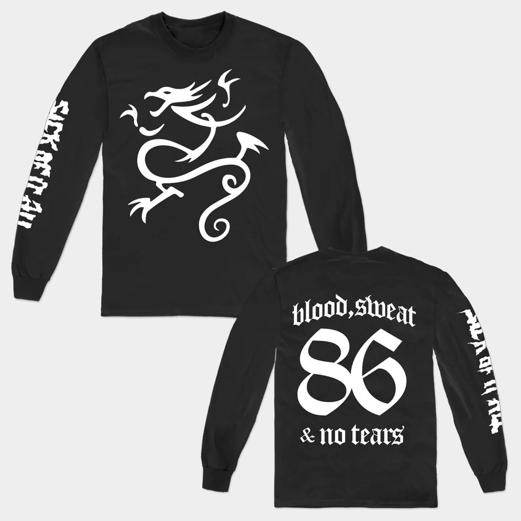 Sick Of It All Merch 2026 Sick Of It All 86 Blood Sweat And No Tears Long Sleeve Shirt Fan Gifts