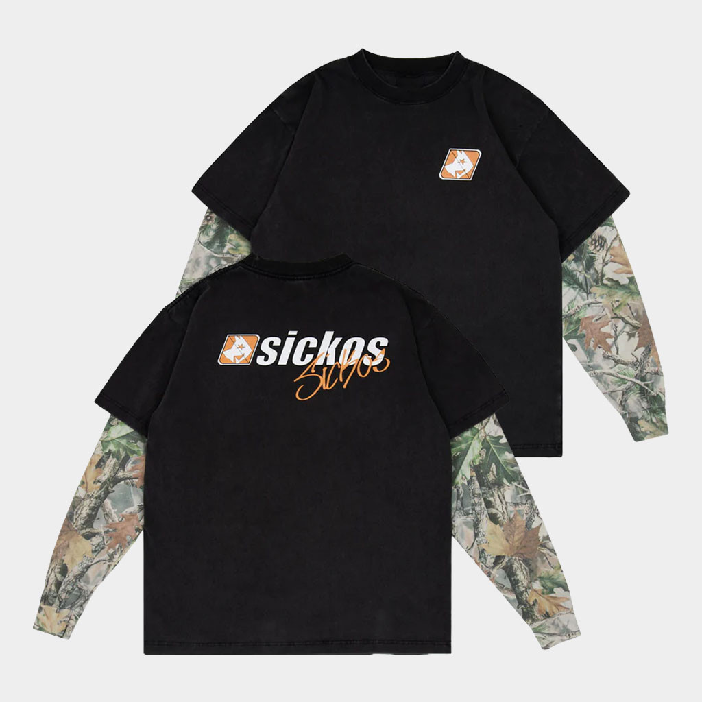 Sickos Merch 2026 Diesel Layered Camo Long Sleeve Shirt Good Father's Day Presents