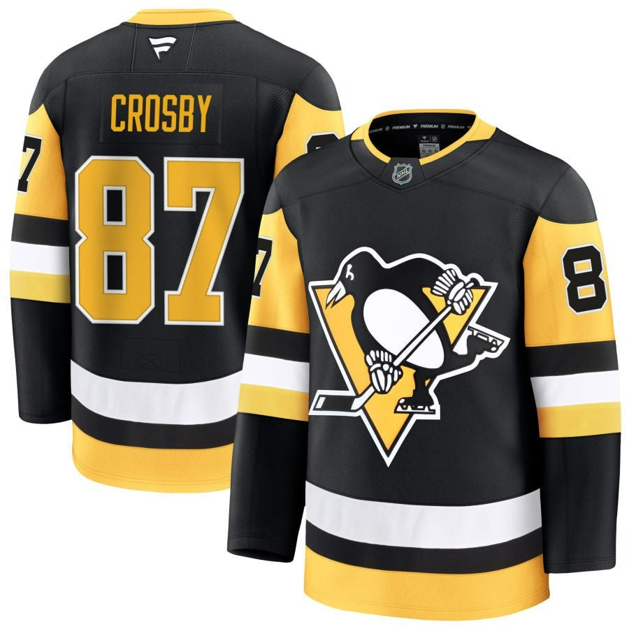 Sidney Crosby Pittsburgh Penguins 2025 Home Premium Black Jersey 1 Sidney Crosby Pittsburgh Penguins 2025 Home Premium Black Jersey