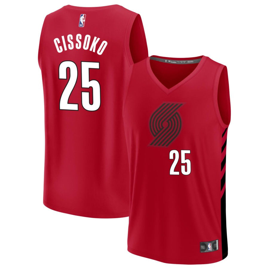 Sidy Cissoko Portland Trail Blazers 2025 Fast Break Statement Edition Jersey - Red 1 Sidy Cissoko Portland Trail Blazers 2025 Fast Break Statement Edition Jersey - Red