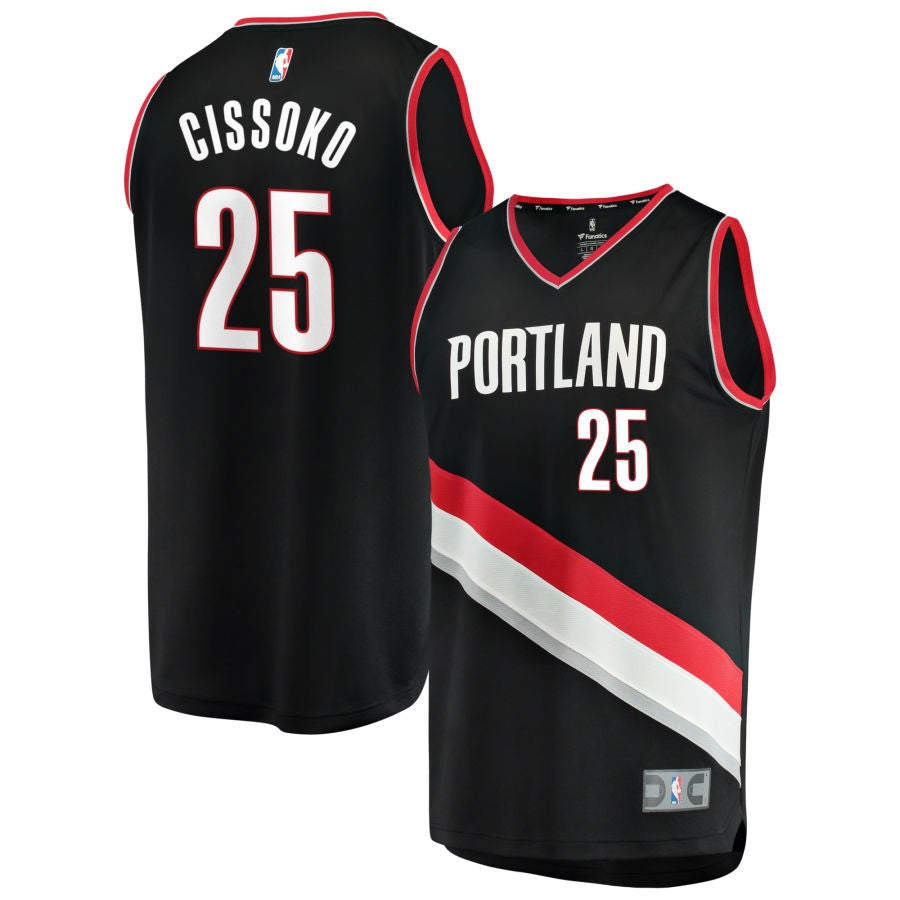 Sidy Cissoko Portland Trail Blazers 2025 Icon Edition Fast Break Jersey - Black