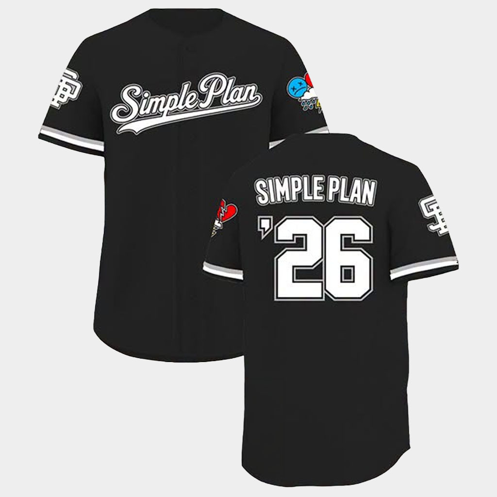 Simple Plan Merch 2026 Simple Plan The Bigger Than You Think Tour 2026 The Sequel Baseball Jersey