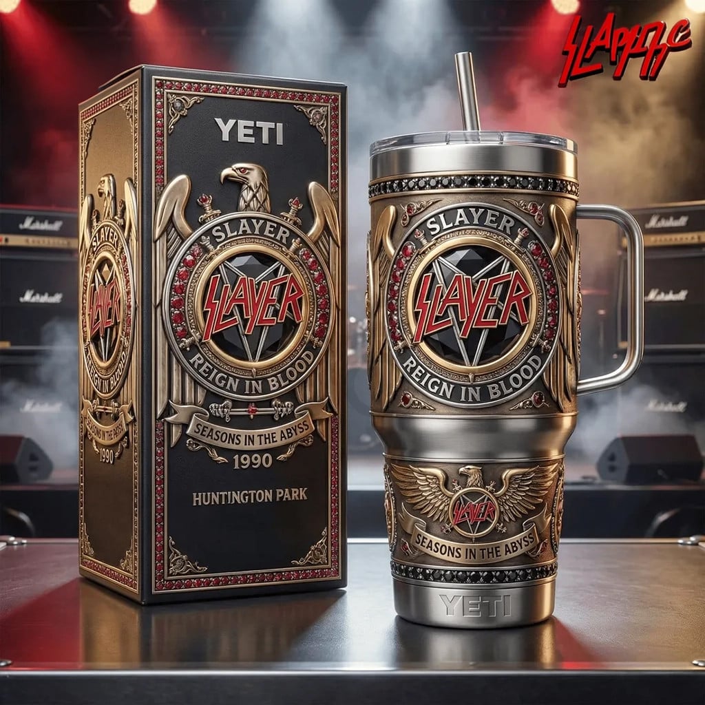 Slayer Seasons In The Abyss 1990 Yeti Tumbler Slayer Merch Best Gift For Music Lovers