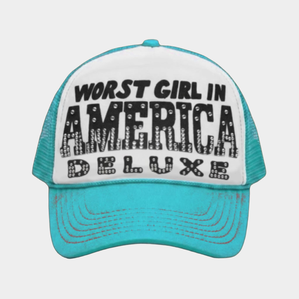 Slayyyter Merch 2026 Worst Girl In America Deluxe Trucker Hat Unique Gifts For Music Lovers