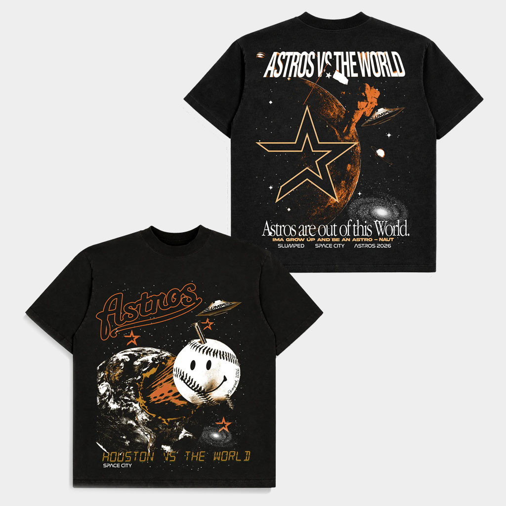 Slumped Boyz Merch 2026 Space T-Shirt Astros Vs The World Shirt Cool Baseball Gifts