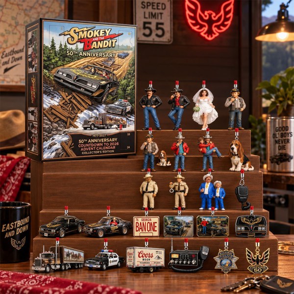 Smokey and the Bandit Advent Calendar 2026 24 Days Christmas Mystery Ornaments Classic Movie Fan Gift - Image 2