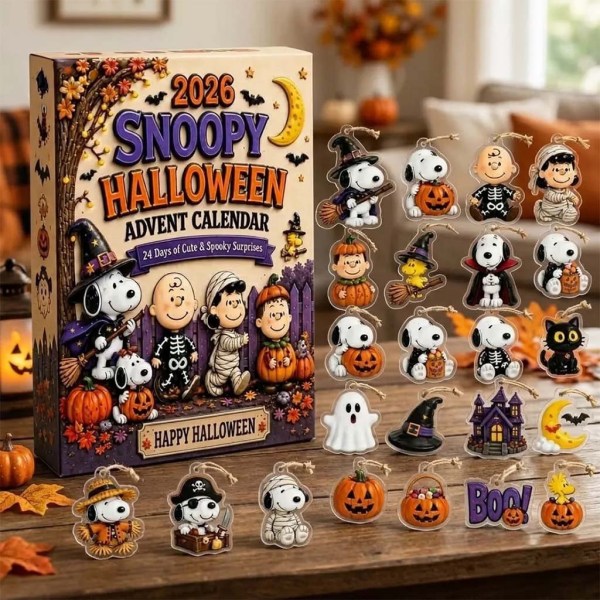Snoopy 2026 Happy Halloween Advent Calendar Holiday Ornaments Gifts For Snoopy Fans - Image 2