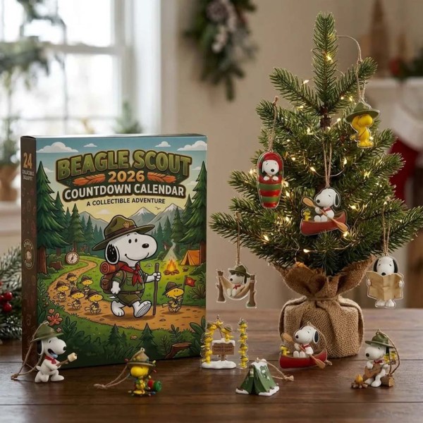 Snoopy Beagle Scout 2026 Advent Calendar Xmas Tree Ornaments Gifts For Snoopy Lovers - Image 2