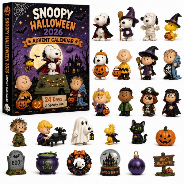Snoopy Halloween 2026 Advent Calendar 24 Days Spooky Mystery Ornaments Halloween Countdown Gift - Image 2