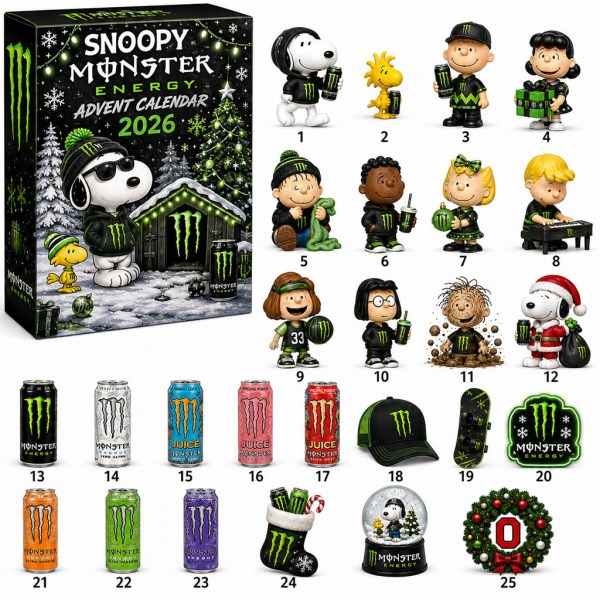 Snoopy Monster Energy Peanuts Characters Christmas Advent Calendar 2026 Xmas Gift For Friends - Image 2