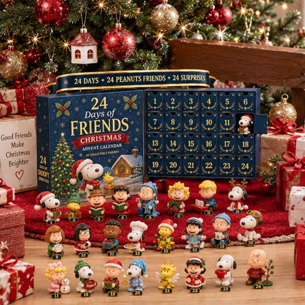 Snoopy Peanuts Advent Calendar 24 Days Of Friends Christmas Ornaments Snoopy Merch Xmas Gifts - Image 2
