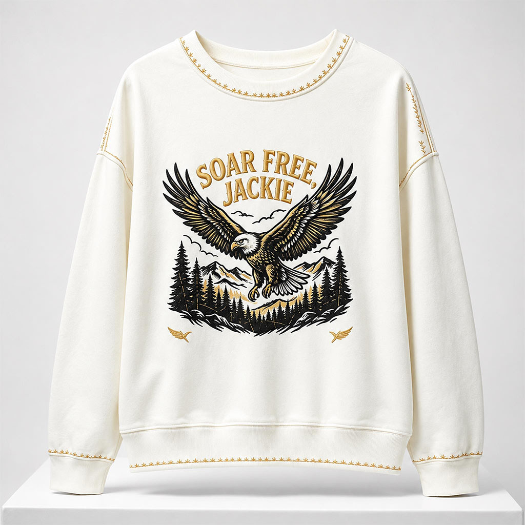 Soar Free Jackie Eagle 2026 Sweatshirt Jackie Memorial Clothing Gifts For Fans