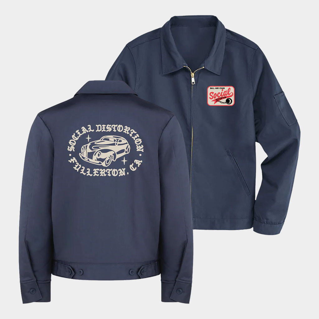 Social Distortion Merch 2026 Fullerton CA Navy Jacket Music Lover Gifts For Him