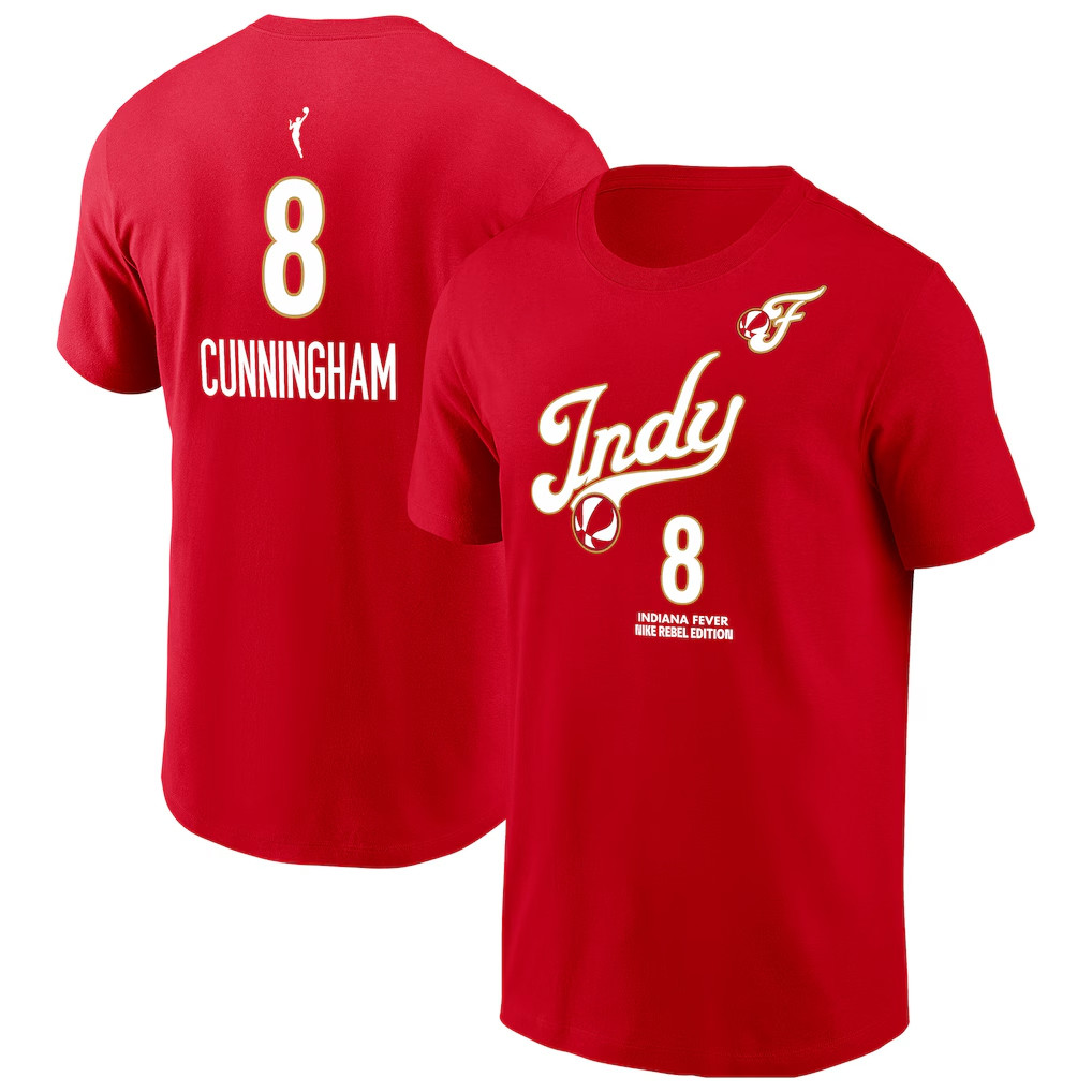 Sophie Cunningham Merch 2026 Sophie Cunningham #8 Indiana Fever T-Shirt Red Gift For Fans