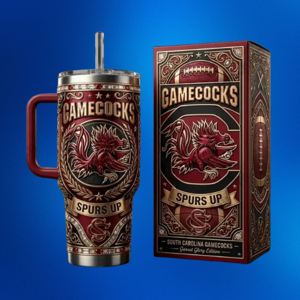 South Carolina Gamecocks Spurs Up Tumbler 2026 SC Gamecocks Merch Gifts For Football Fan'