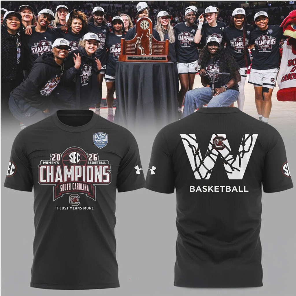 South Carolina Women's Basketball 2026 SEC Champions T-Shirt SC Gamecocks Merch Fan Gifts