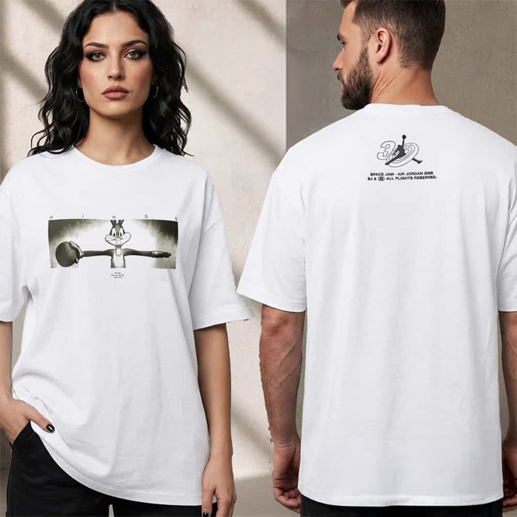 Space Jam x Jordan Wings Looney Tunes Jordan Celebrates 30th Anniversary 2026 T-Shirt White