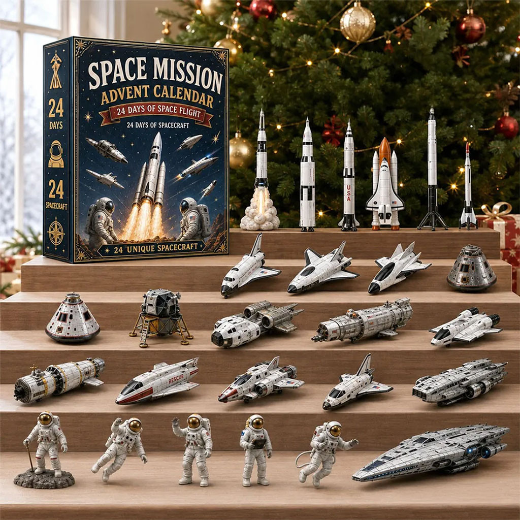 Space Mission Advent Calendar 2026 24 Days Of Spaceflight Christmas Ornaments Best Xmas Gifts