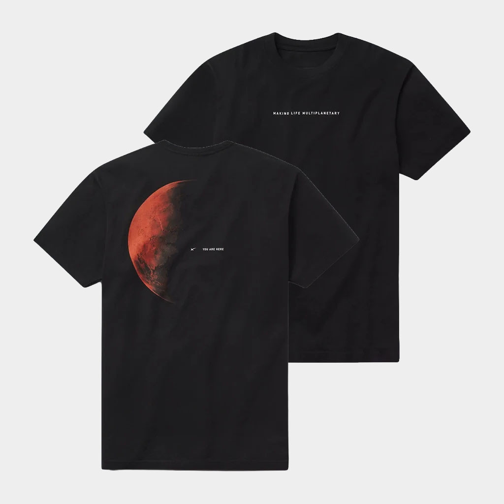 SpaceX Merch 2026 You Are Here Mars T-Shirt Astronomy Fan Apparel Gifts For Brother
