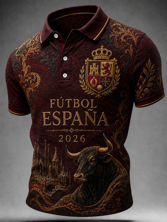 Spain FIFA World Cup 2026 Polo Shirt Game Day Clothing Spain Football Fan Gear Gift For Dad
