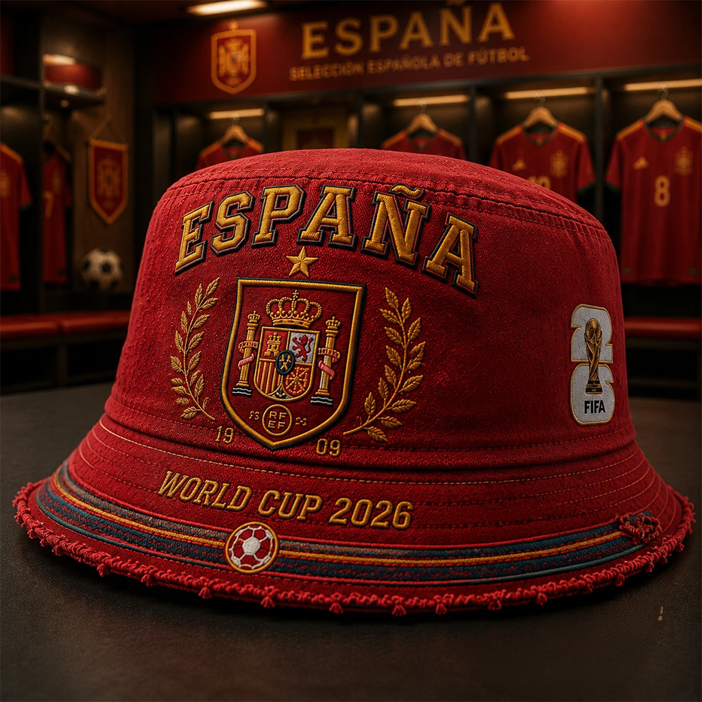 Spain National Football Team FIFA World Cup 2026 Bucket Hat Spain Football WC 2026 Merch Gifts