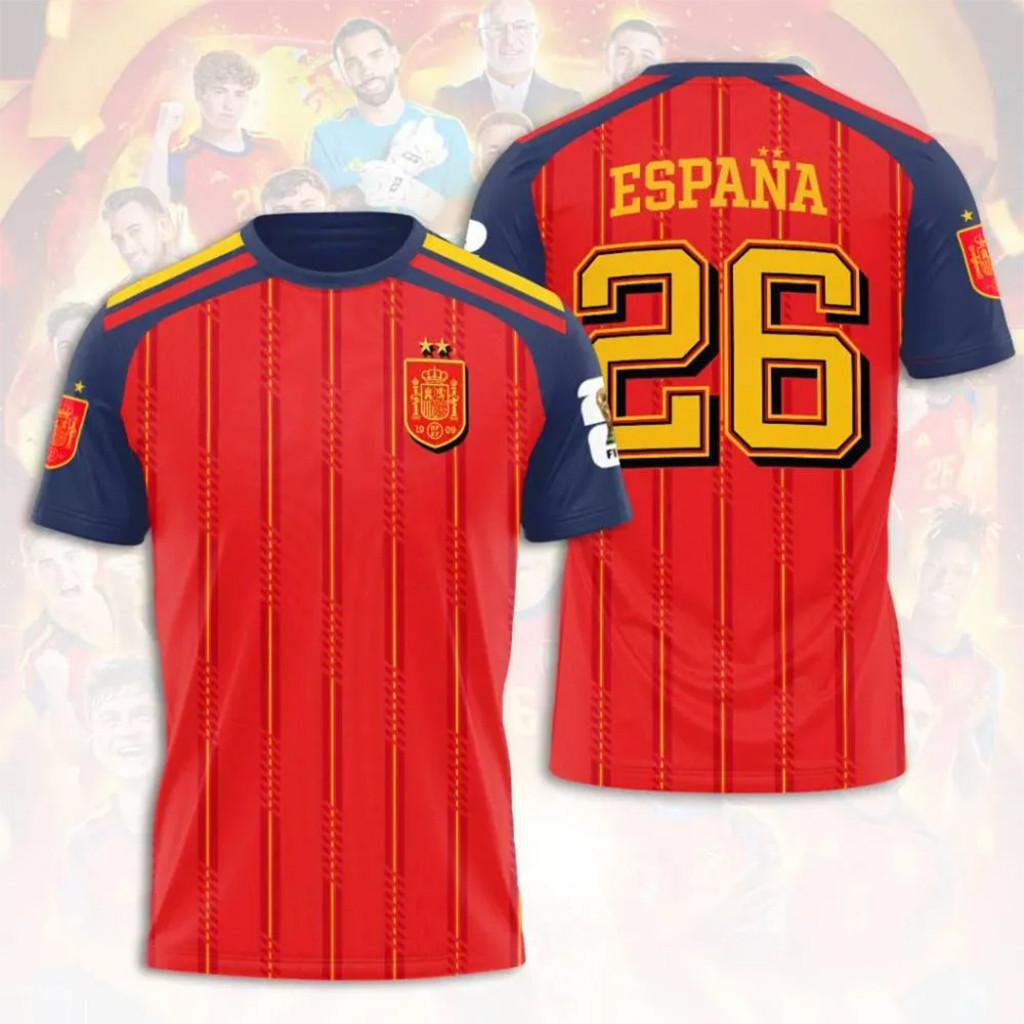Spain World Cup Champions 2026 Merch Spain 2-Star FIFA Winners Jersey Shirt Gift For Brothers
