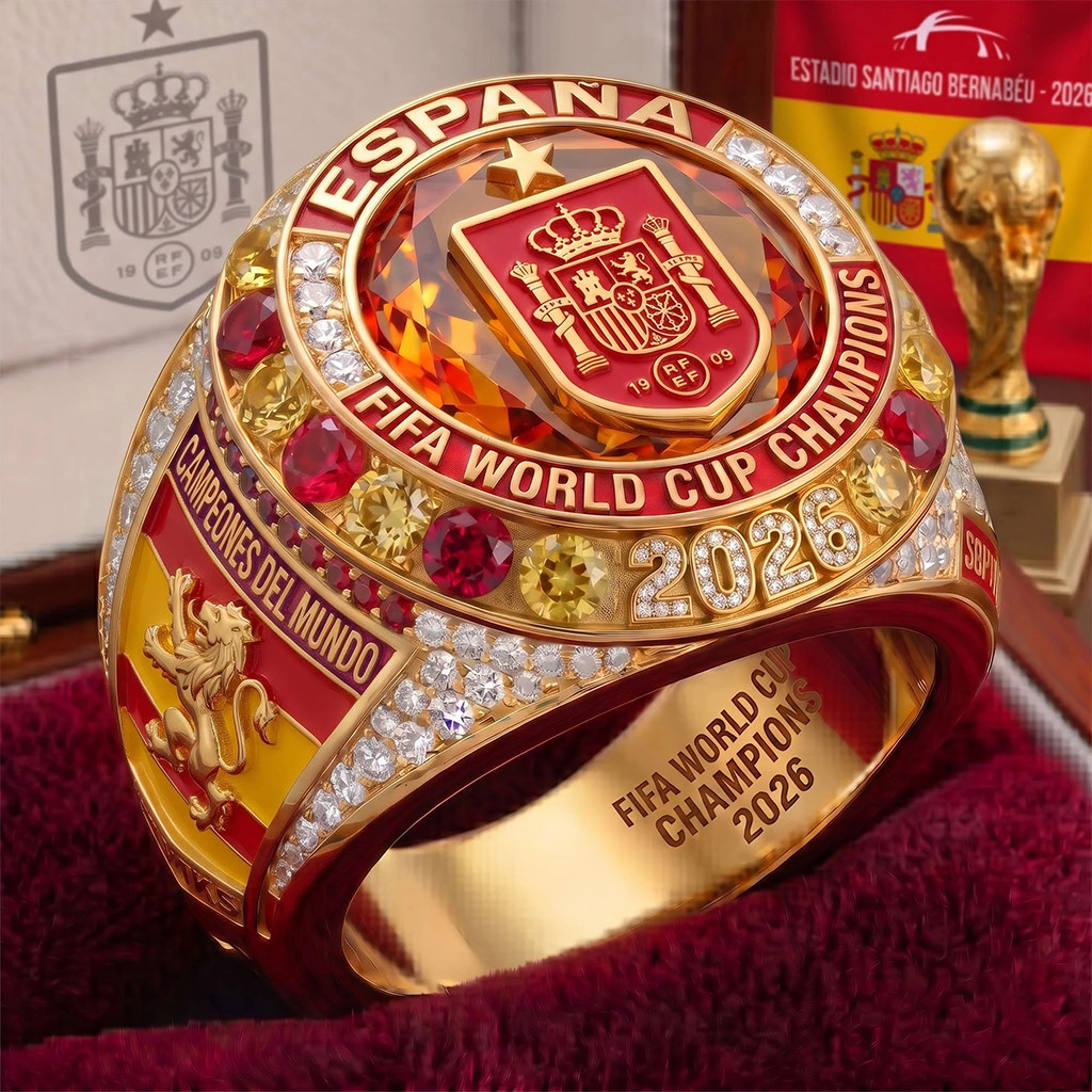 Spain World Cup Champions Merch 2026 Espana FIFA World Cup Champions Ring Football Fan Gear