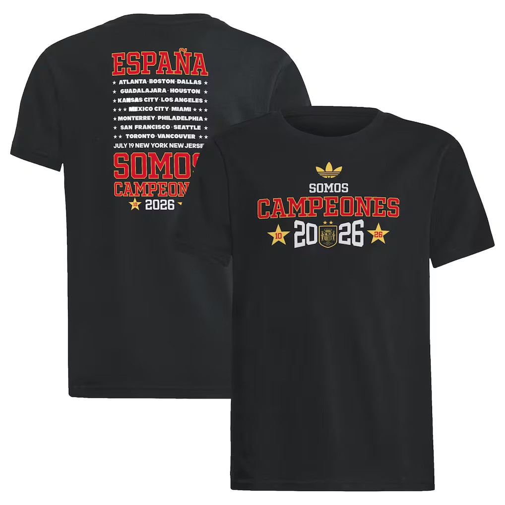 Spain World Cup Champions Merch 2026 Somos Campeones T-Shirt Black We Are Champions Shirt