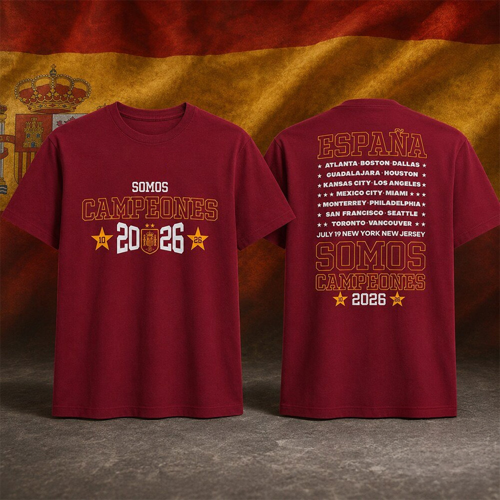 Spain World Cup Champions Merch Spain 2026 FIFA World Cup Champions Somos Campeones T-Shirt