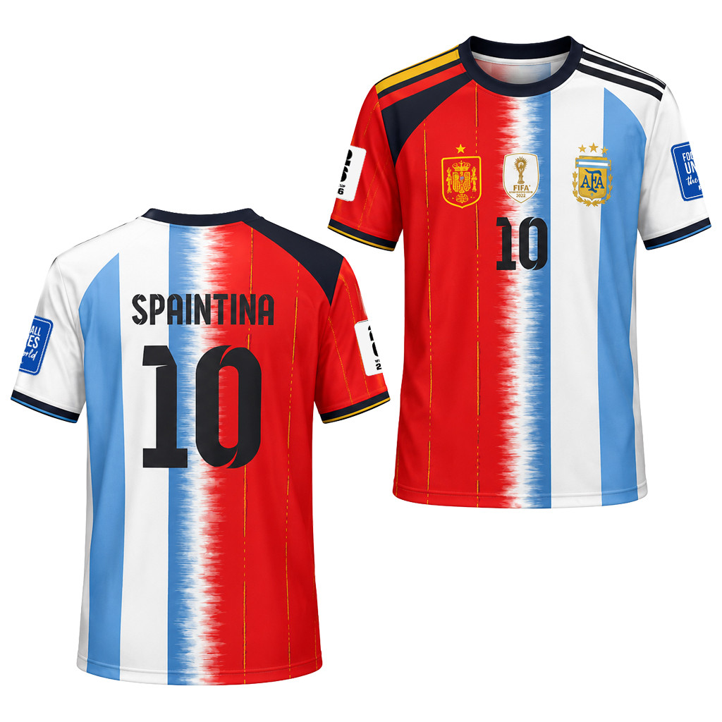 Spain X Argentina Jersey Shirt FIFA World Cup 2026 Merch #10 Spaintina Jersey Football Fan Gear