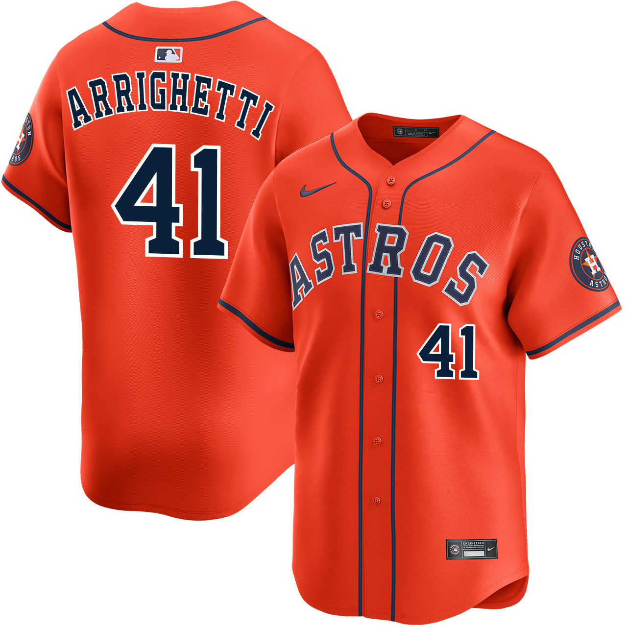 Spencer Arrighetti Houston Astros 2026 Alternate Limited Jersey - Orange