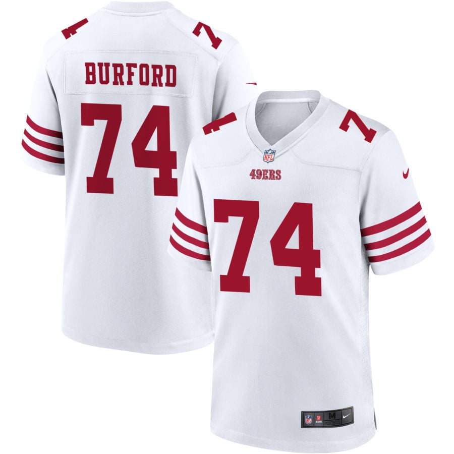 Spencer Burford San Francisco 49ers 2025 Game Player Jersey - White