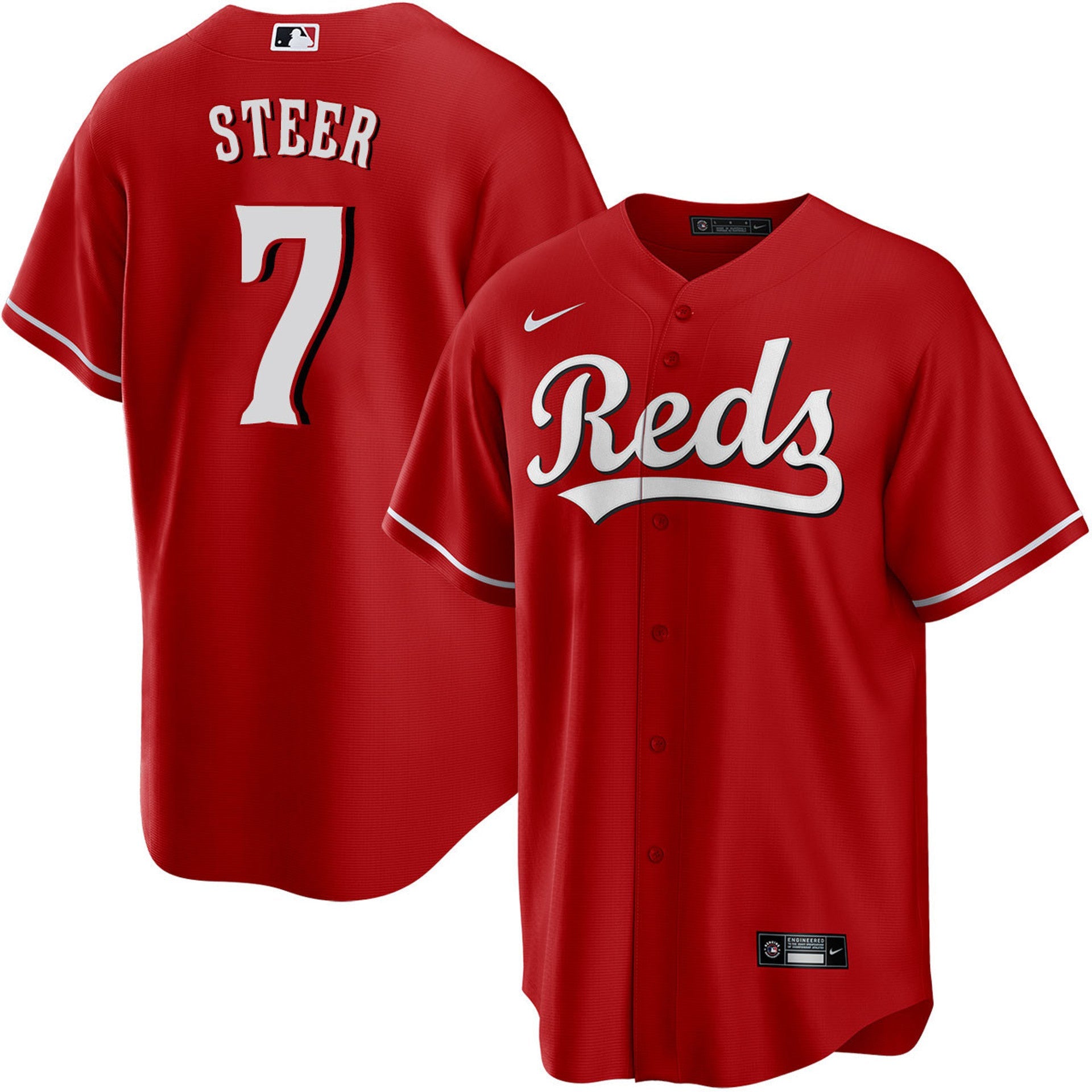 Spencer Steer Cincinnati Reds 2025 Alternate Jersey - Red