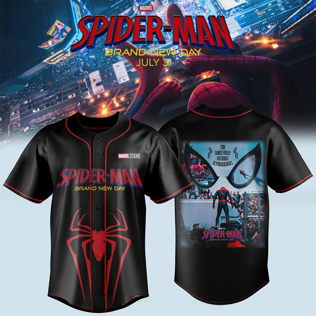 Spider Man Brand New Day 2026 Jersey Spider Man Apparel Gifts For Him
