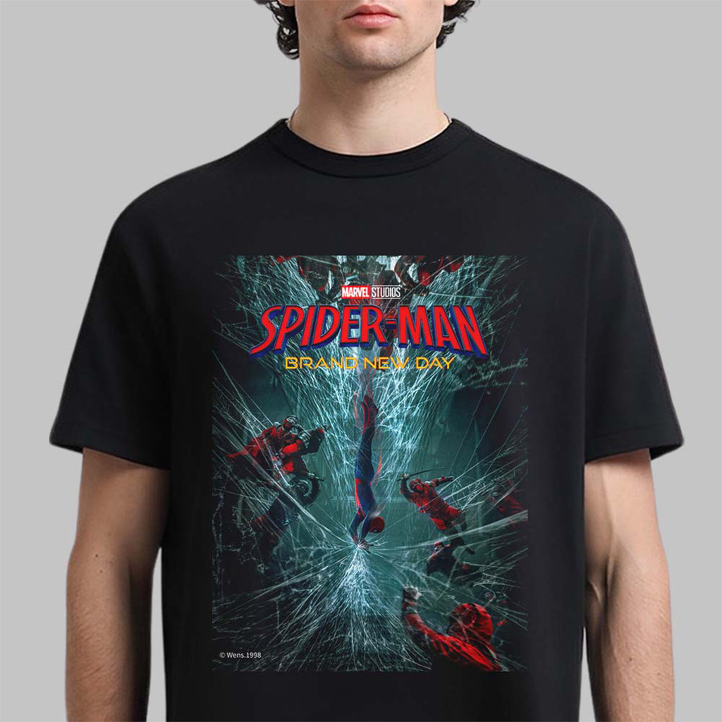 Spider-Man Brand New Day Merch 2026 Spider-Man Vs The Hand Web Tornado T-Shirt Black Gifts