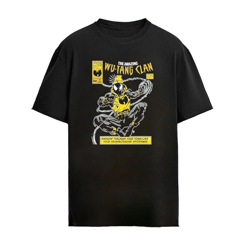 Spider Man Wu Tang Clan The Amazing Swingin Through Your Town Like Your Shirt