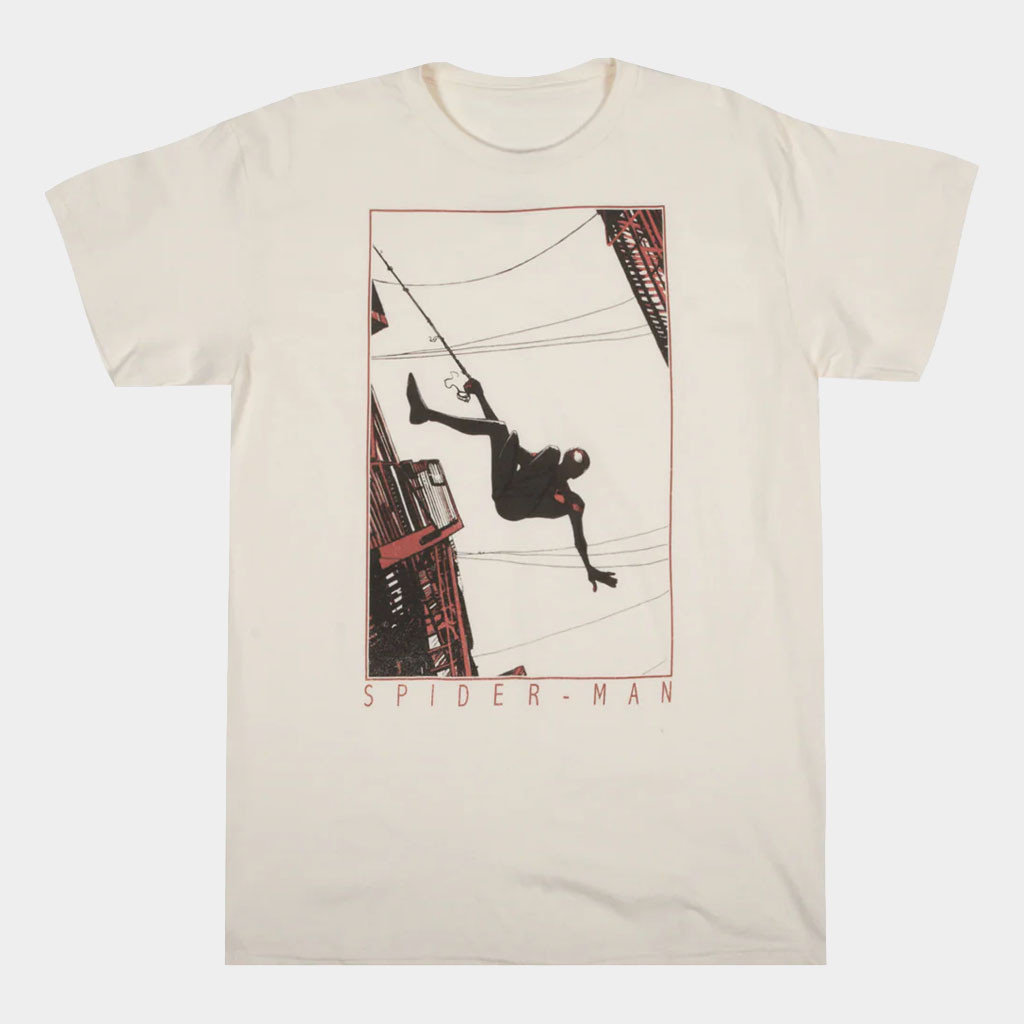 Spiderman Merch 2026 Miles Morales Spider-Man Faded Art T-Shirt Gift Ideas For Husband