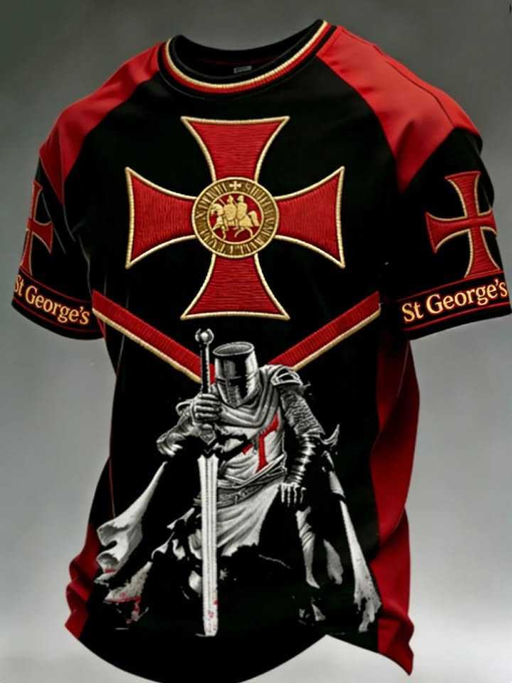 St George's Day 2026 T-Shirt Medieval Knight Shirt British Proud Clothing Patriotic Gifts