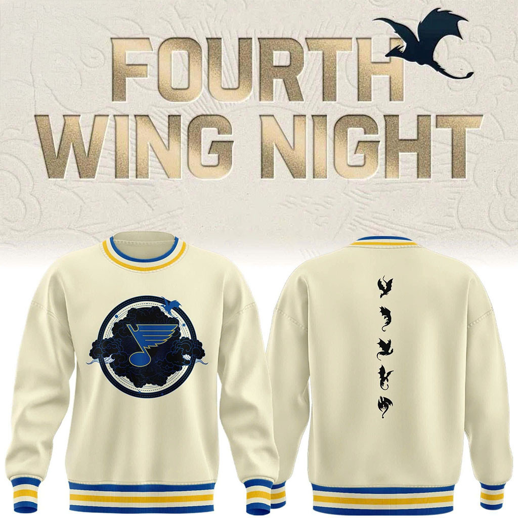 St Louis Blues Fourth Wing Night Sweatshirt St Louis Blues Merch 2026 Hockey Fan Gifts