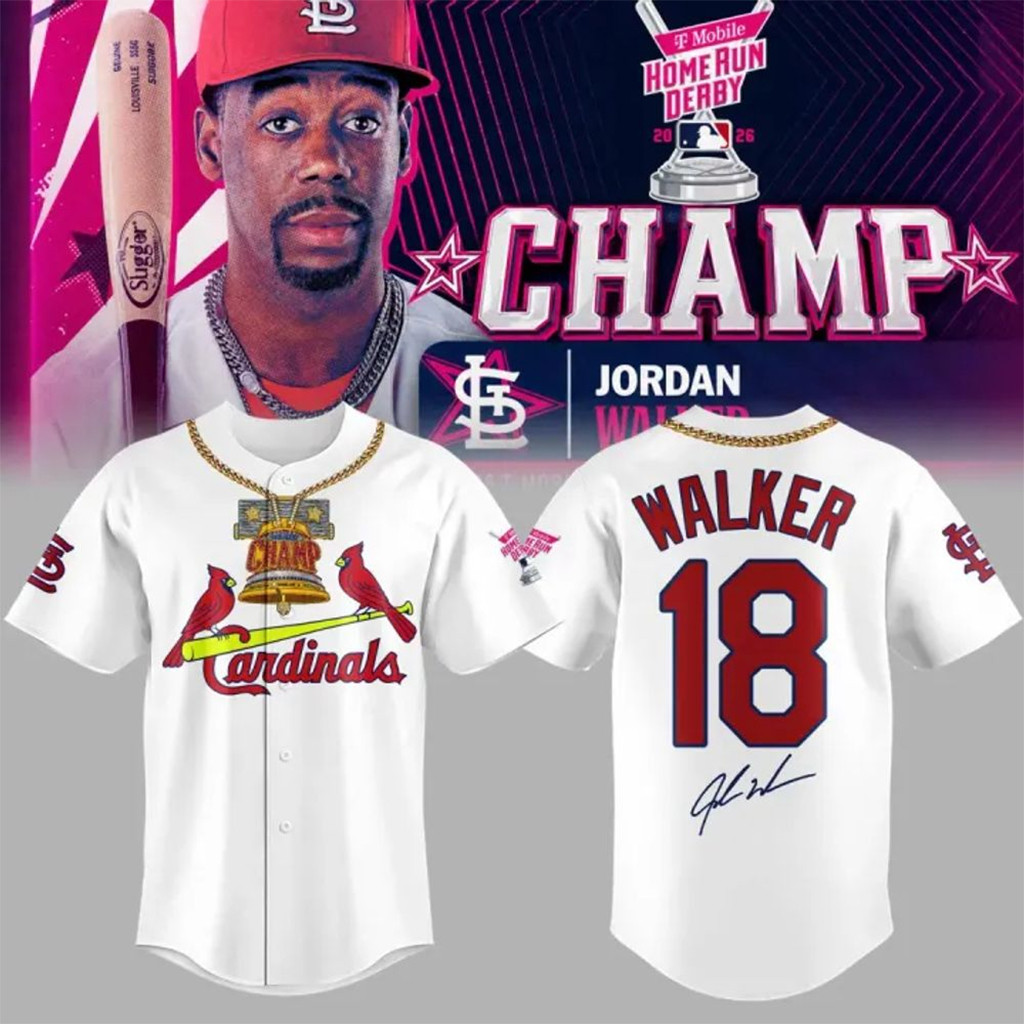 St Louis Cardinals Jordan Walker #18 Home Run Derby Champion Baseball Jersey Cardinals Merch