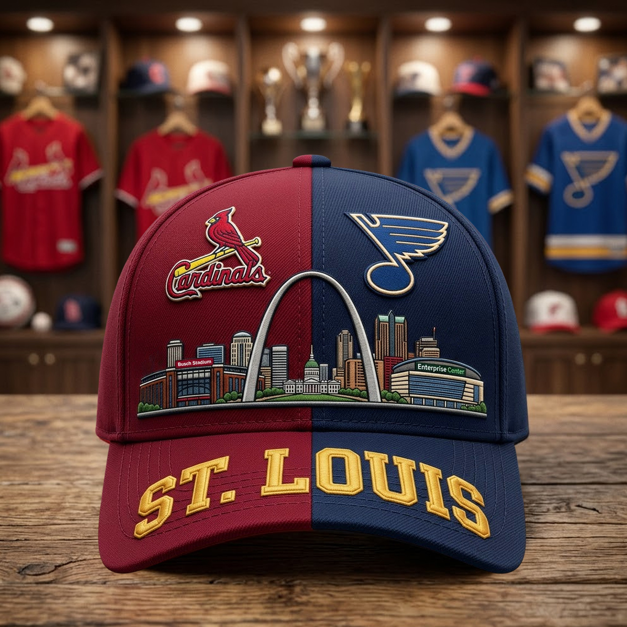 St Louis Sports Hat St Louis Cardinals Blues Cap Gift Ideas For Fans