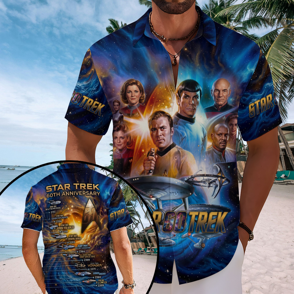 Star Trek 60 Years of Exploration Hawaiian Shirt Star Trek Merch Gifts For Brother