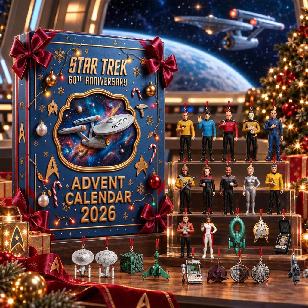 Star Trek 60th Anniversary Advent Calendar 2026 24 Day Countdown Christmas Ornaments